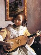 VERMEER VAN DELFT, Jan The Guitar Player (detail) awr oil painting